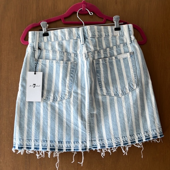 7 for all mankind striped denim skirt - Picture 6 of 6